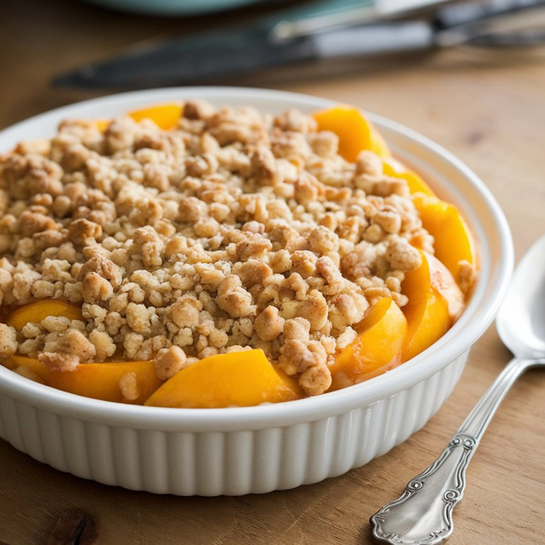 Peach Crisp Recipe with Canned Peaches