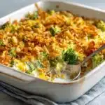 Broccoli Salad Casserole with Cheese and Bacon