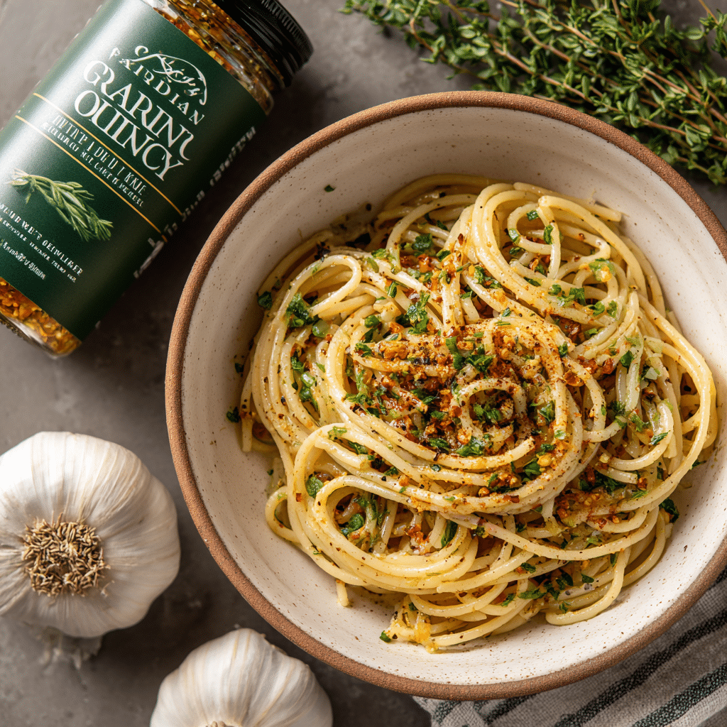 Pasta with Italian seasoning