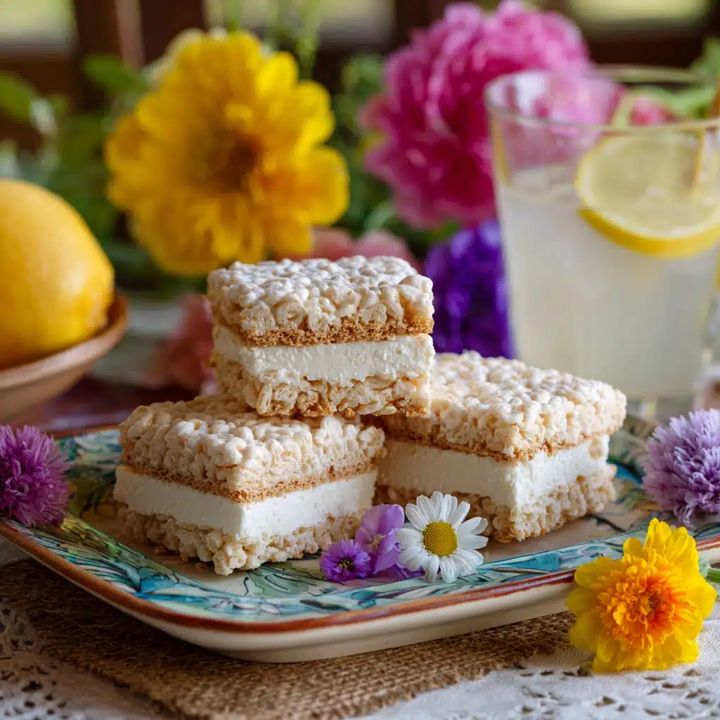 Serving Rice Krispies Ice Cream Sandwich