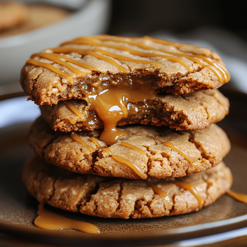 Peanut Butter Truffle Cookies with Caramel Drizzle: The Ultimate Treat