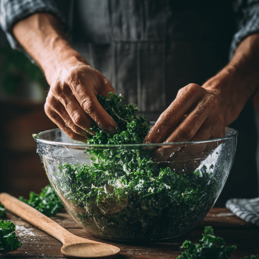 how to massage kale for chick-fil-a salad