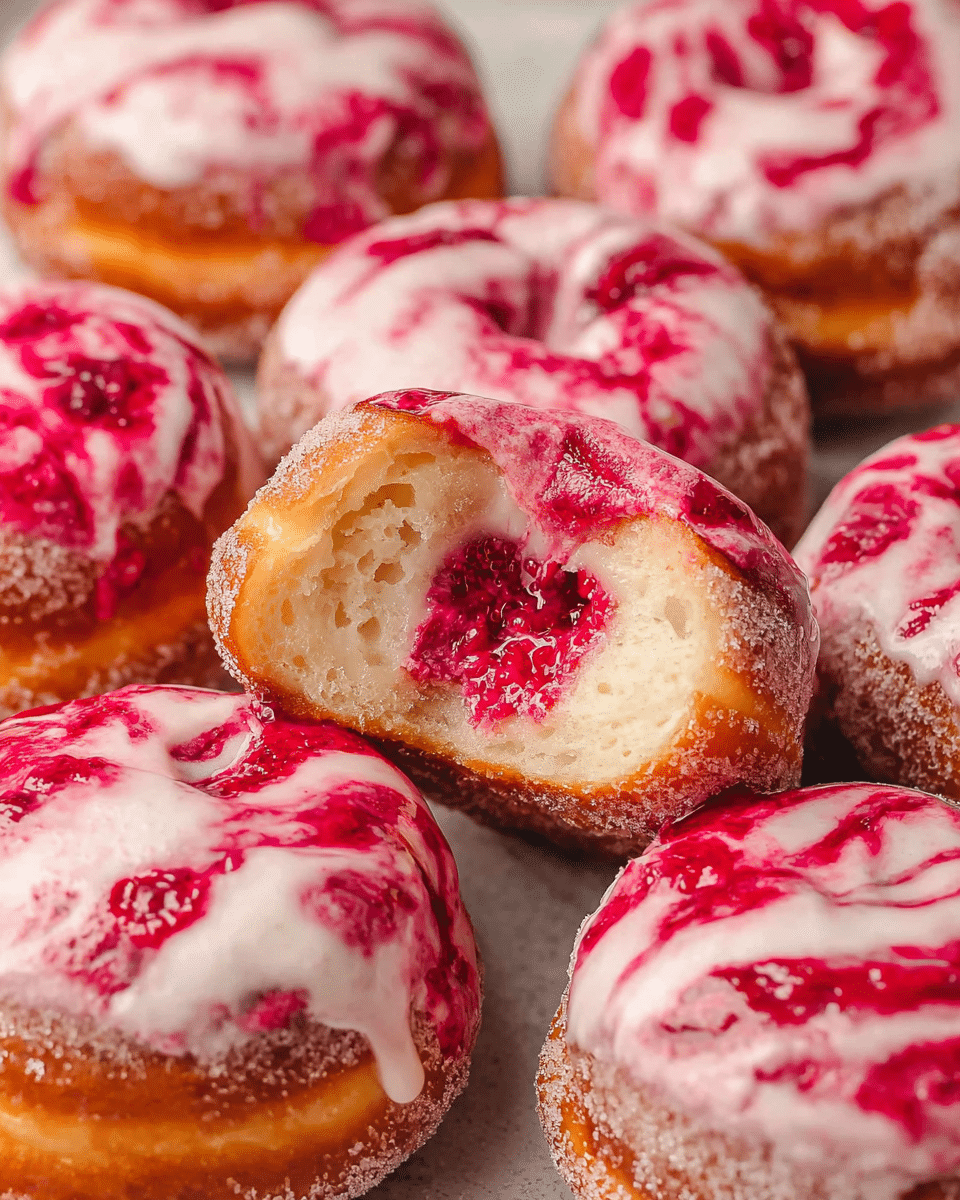 Raspberry Cheesecake Donuts – Fluffy, Filled, and Irresistibly Tangy-Sweet