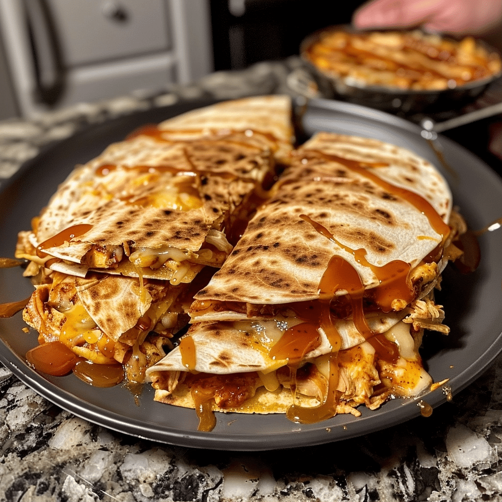 Blackstone Hot Honey BBQ Chicken Quesadillas